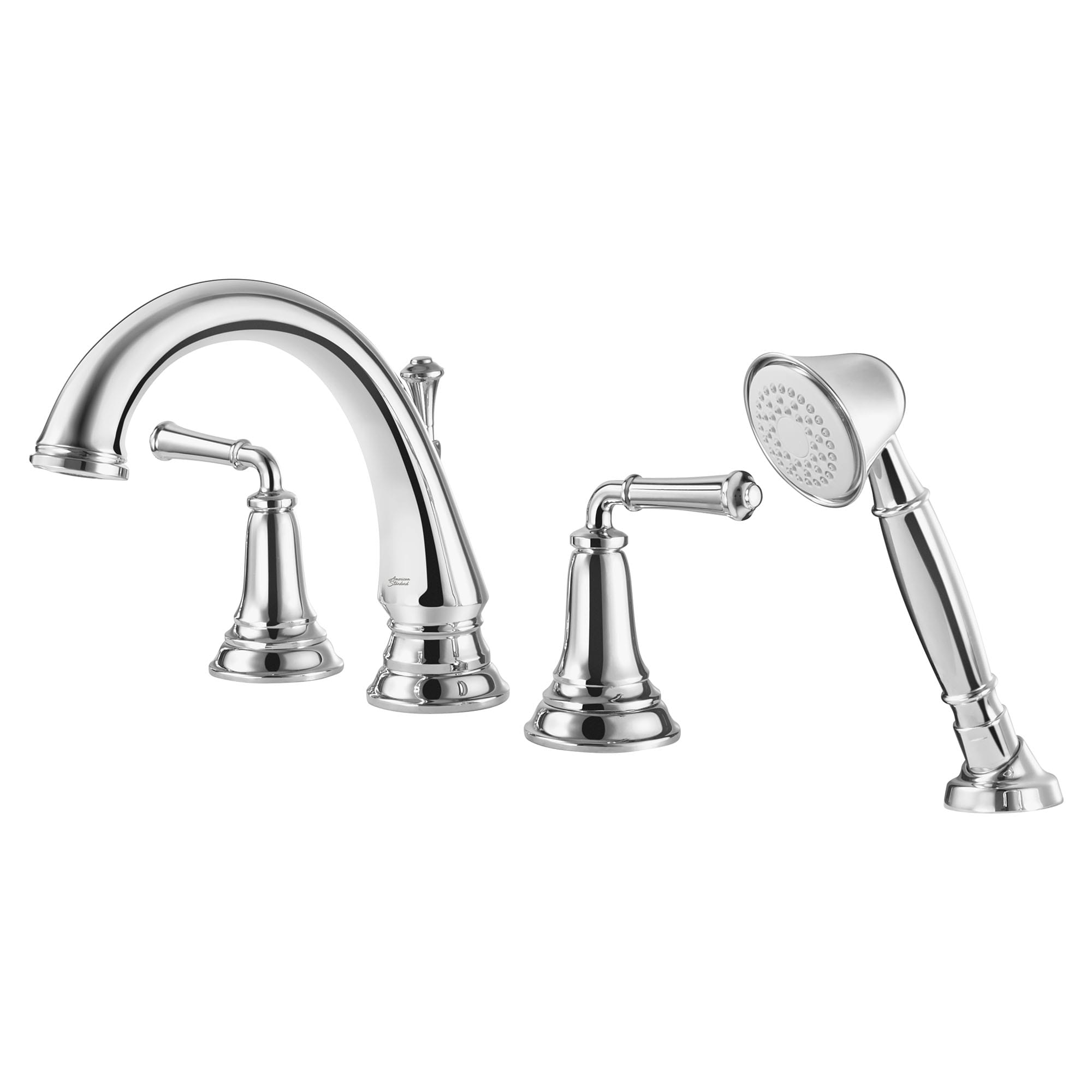 Delancey Bathtub Faucet With  Lever Handles and Personal Shower for Flash Rough In Valve CHROME